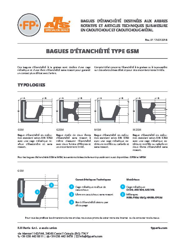 Immagine GSM Bagues d'étanchéité Informations Techniques_FR
