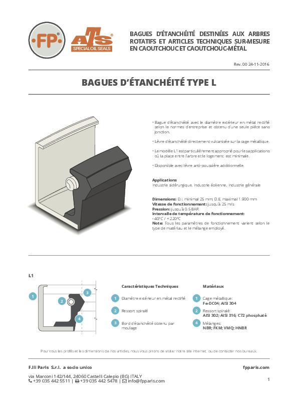 Immagine L Bagues d'étanchéité Informations Techniques_FR