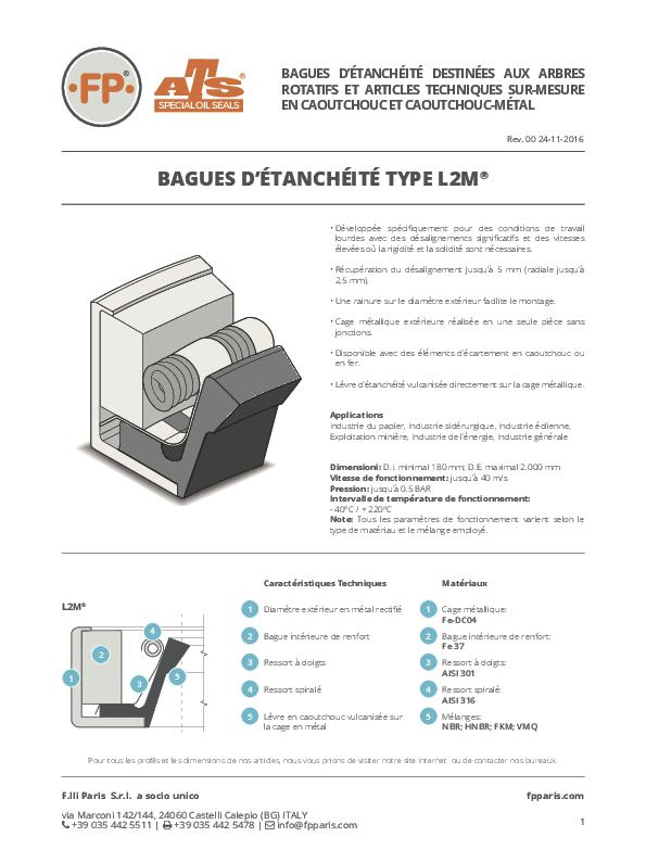 Immagine L2M® Bagues d'étanchéité Informations Techniques_FR