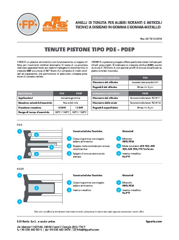 Immagine PDE-PDEP Tenute Pistone Info Tecnica_IT