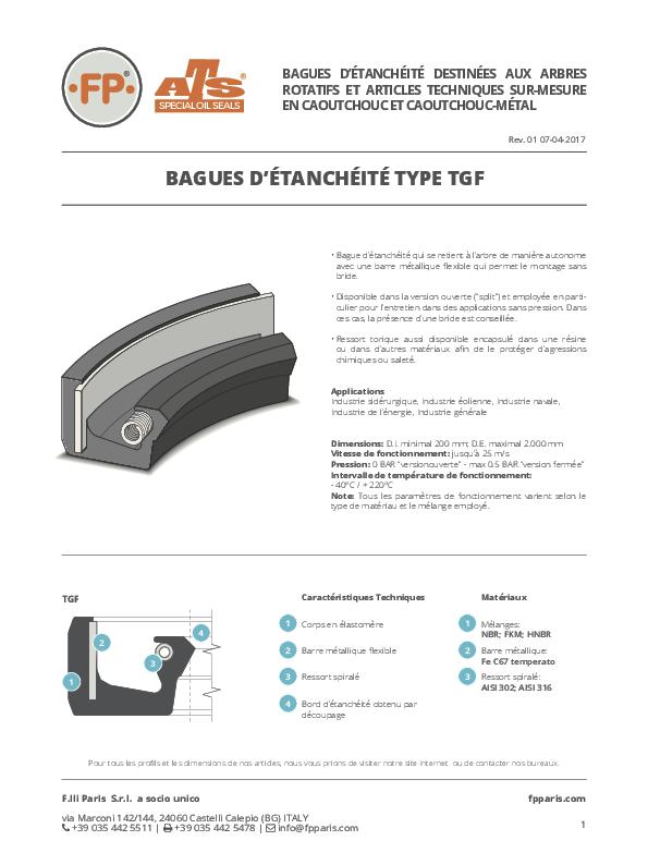 Immagine TGF Bagues d'étanchéité Informations Techniques_FR