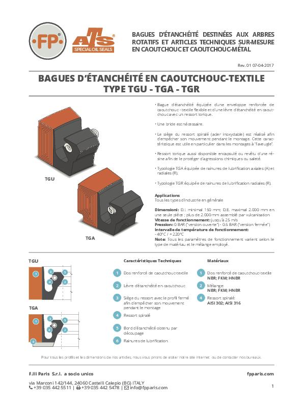 Immagine TGU-TGA-TGR Bagues d'étanchéité Informations Techniques_FR