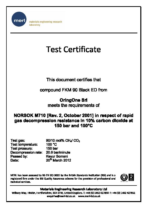 Immagine ORINGONE Norsok Approval Compound M710-Z159