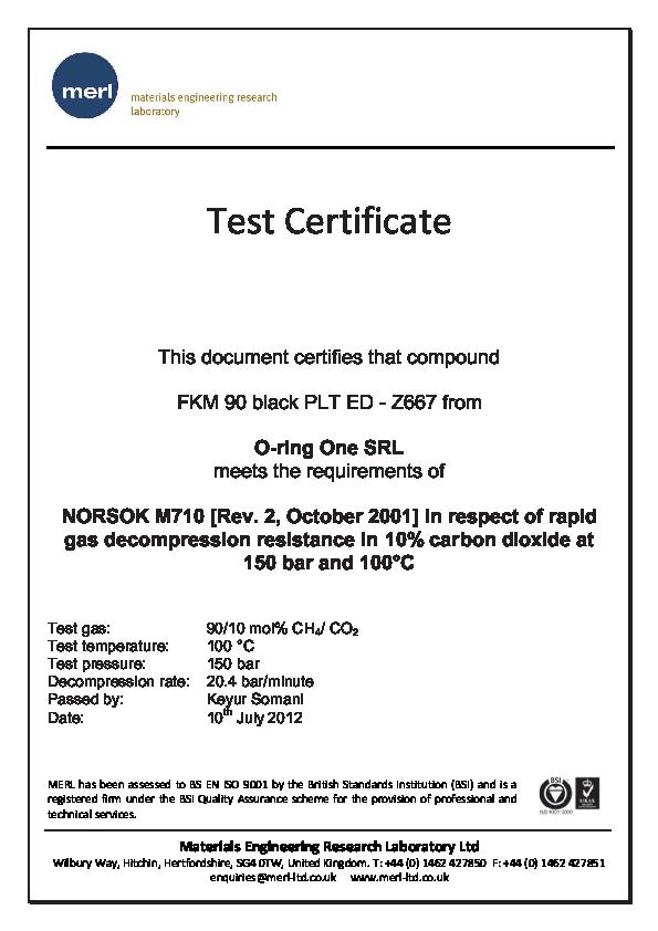 Immagine ORINGONE Benestare Norsok Compound M710-Z159