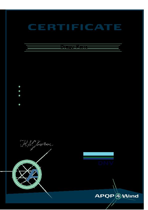 Immagine DNV Certificazione per Industria Eolica